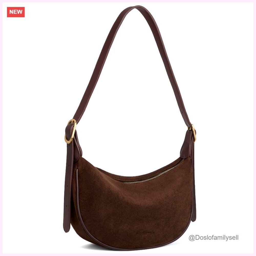 Vegan Leather Crossbody Hobo Bag Adjustable Strap Elegant Retro Style Versatile